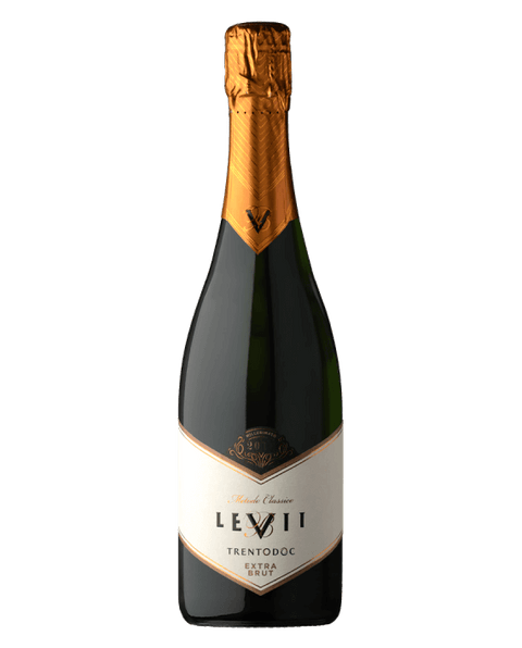 Levii Extra Brut,Bottle of Levii Trento DOC Extra Brut. UNCORK MEXICO.