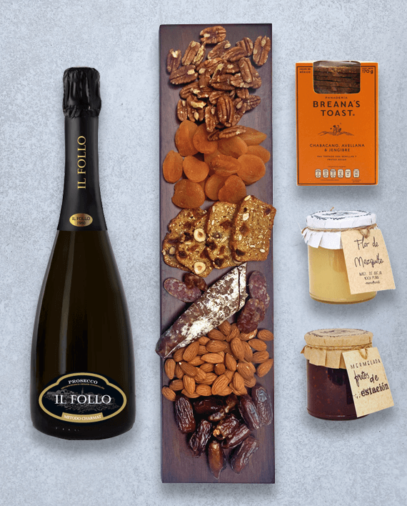 GOURMET BOX- PROSECCO wine and gourmet itens