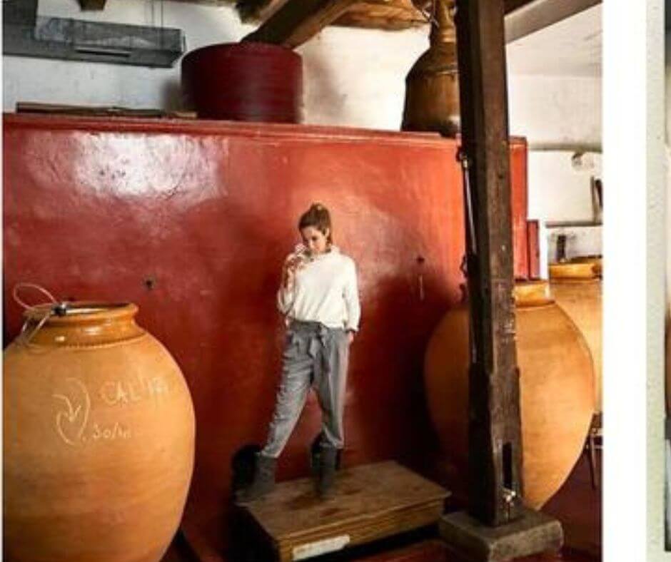 50% of Verónica's wines are aged in clay vessels
