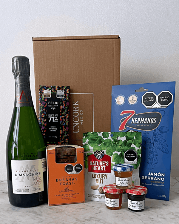 Caja Regalo - Champagne y Productos Gourmet