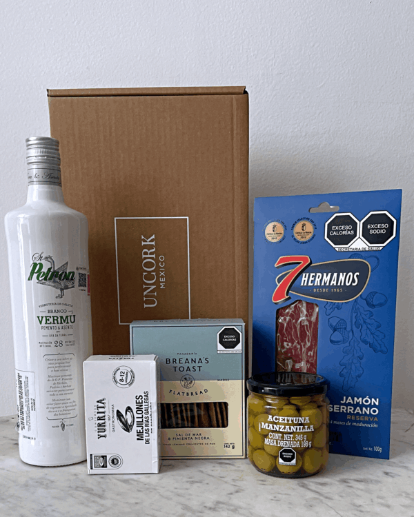 Caja de Regalo ‘Noche de Tapas y Vermut’ con Petroni Blanco